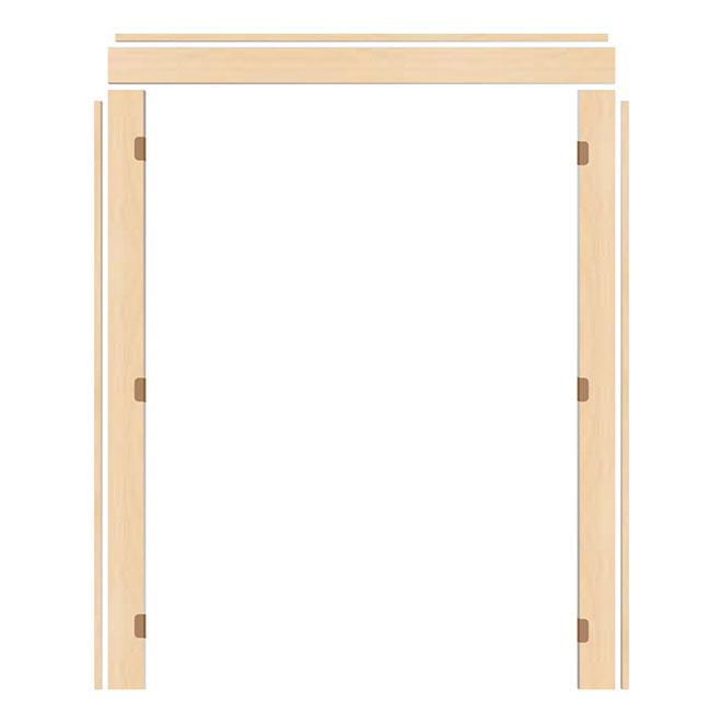 Metrie Double Pre-Machined Door Frame - 11/16-in T x 4 9/16-in W x 84-in L - Pine - Natural