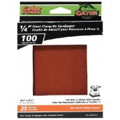 Gator Gatorpower 5 1/2-in L x 4 1/2-in W 100-Grit Aluminum Oxide Clamp-On Sandpaper Sheets 25 Per Pack