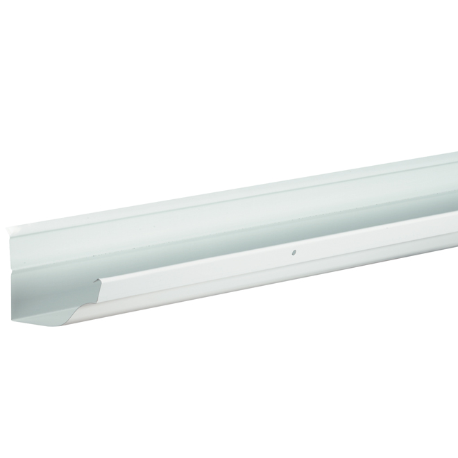 Primeau 120-in White Galvalume Steel Hi-Bak Gutter