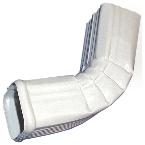 Primeau 1-Pack White Galvalume Steel Gutter Side Shoe Elbow