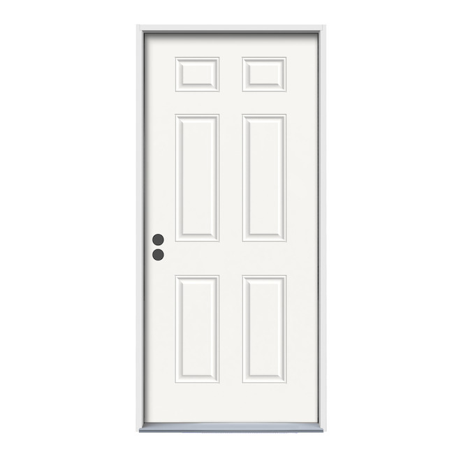 Reliabilt 6-Panel Inswing Steel Entry Door 34-in x 80-in