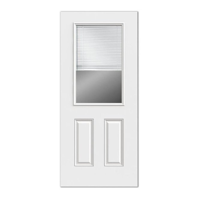 Reliabilt 2-Panel Mini Blinds Between The Glass Steel Entry Door 34-in x 80-in