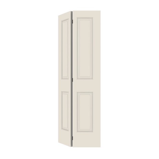 Metrie 30-in x 78-in 2-Panel Square Hollow Core Smooth Bifold Closet Door