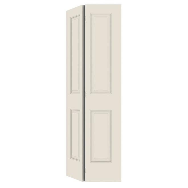 Metrie 36-in x 78-in 2-Panel Square Hollow Core Smooth Bifold Closet Door