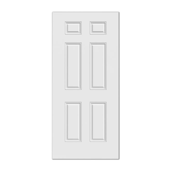 JELD-WEN Reliabilt 6-Panel Inswing Steel Entry Door 34-in x 80-in
