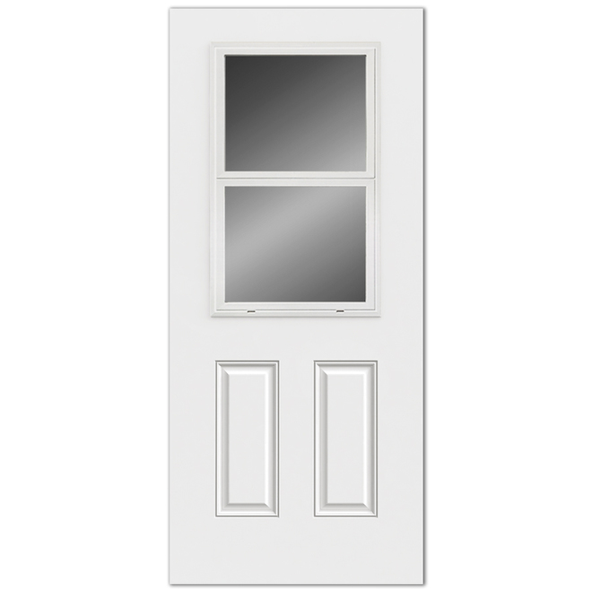 ReliaBilt Ventlite Half Lite Steel Entry Single Door Primed 32-in x 80-in