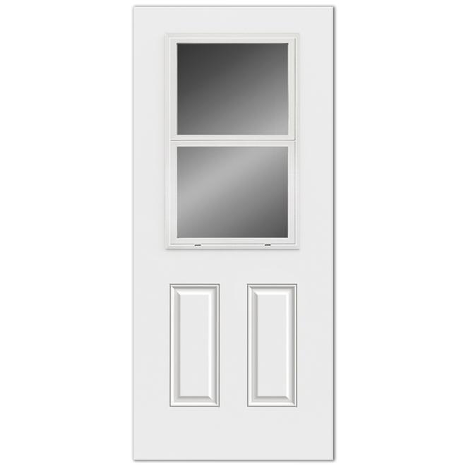 JELD-WEN Ventlite Half Lite Steel Single Entry Door Primed 34-in x 80-in