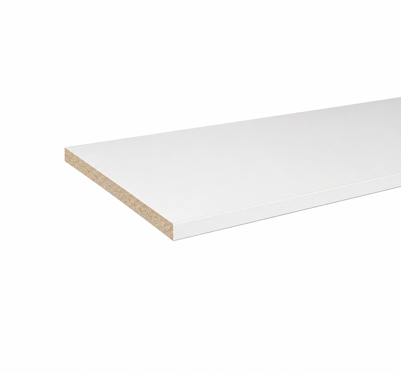 VIZÜSOLUTION Melamine ShelfWhite 16-in x 97-in x 5/8-in