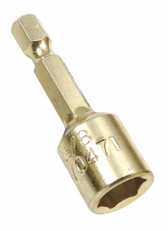 DYR Magnetic Nutsetter Drill Bit - 2 9/16-in x 1/4-in - Hardened Steel