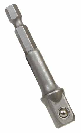 DYR Socket Extension - 1/4-in x 3/8-in x 2 1/2-in - Hex Shank - Steel