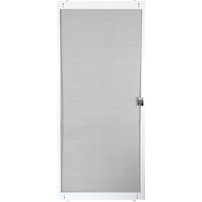 Elements 30-in Adjustable Roller Wheels Tension Springs White Patio Screen Door