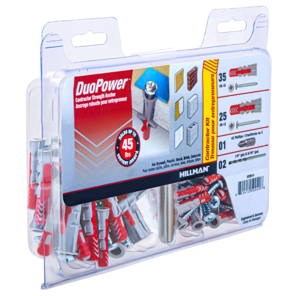 #6-10 & #8-12 DuoPower(TM) Contractor Strength Anchor Kit - 60/Pack