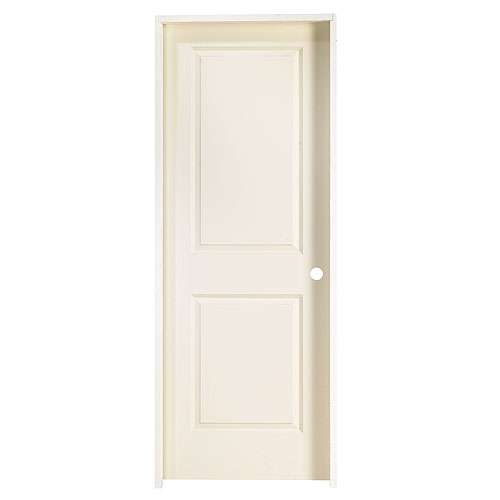 24-in x 80-in 2-Panel Smooth Left-Hand Primed Pre-Hung Interior Door