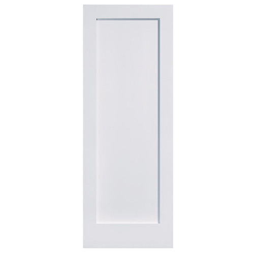 Metrie Lincoln Park Interior Door - Prehung - Primed White MDF - Left Opening