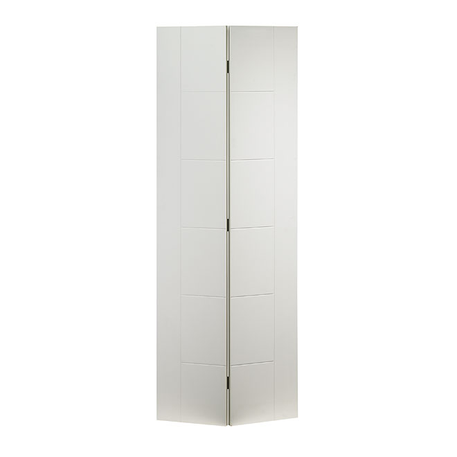 Masonite Berkley Bi-Fold Door - 30-in W x 80-in L x 1 3/8-in D - Primed White Hardwood - Hollow Core