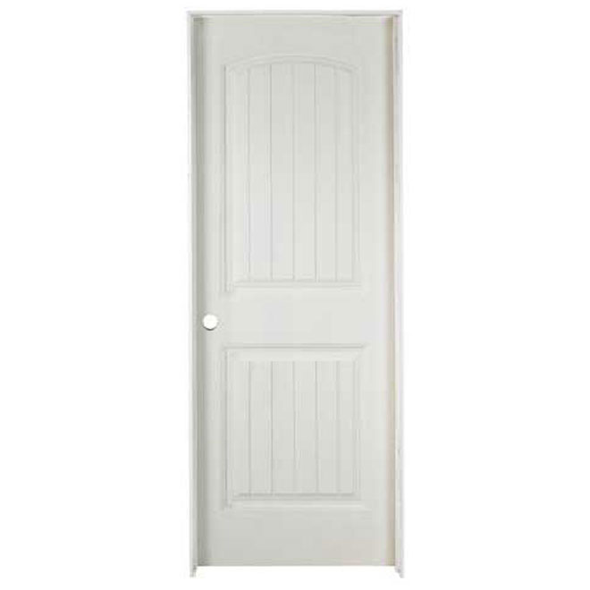 Masonite Primed Pre-Hung 2-Panel Interior Door - Hardboard - Right Hand Swing - 28-in W x 80-in H
