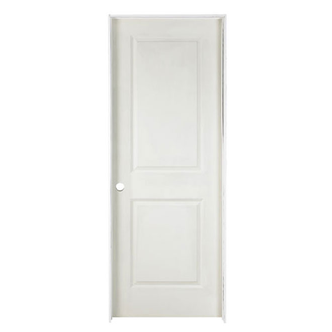 24-in x 80-in 2-Panel Smooth Left-Hand Primed Pre-Hung Interior Door
