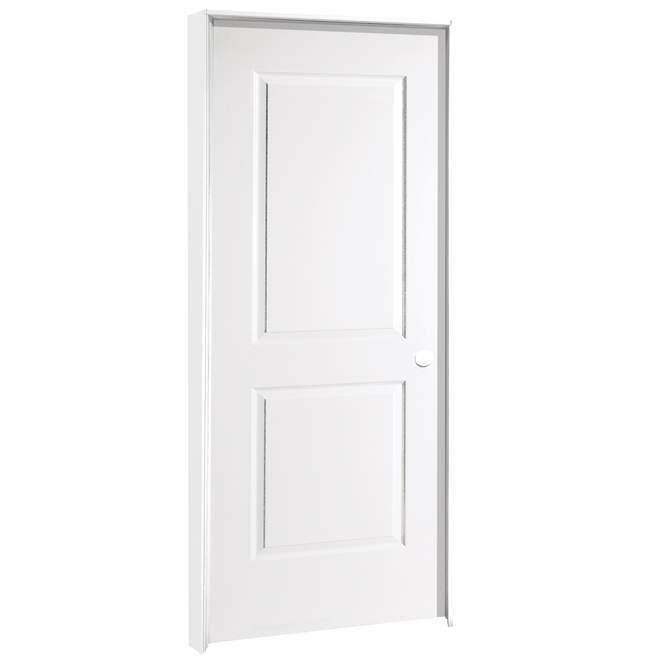30-in x 80-in 2-Panel Smooth Left-Hand Primed Pre-Hung Interior Door