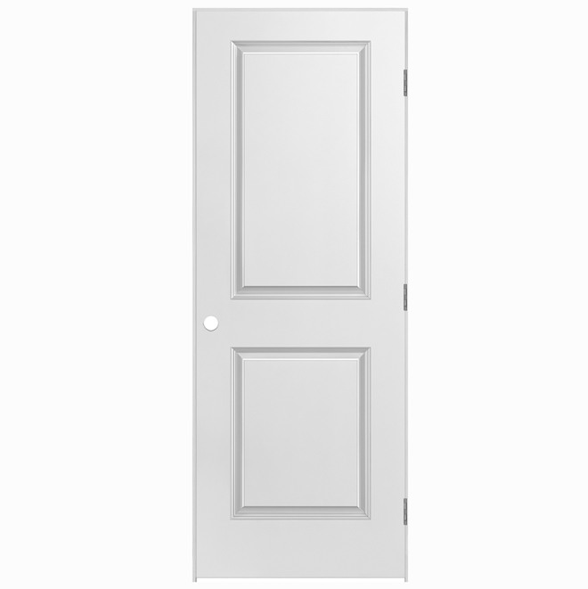 30-in x 80-in 2-Panel Smooth Right-Hand Primed Pre-Hung Interior Door