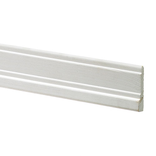 Metrie Casing Moulding - 3/8-in T x 2 3/16-in H - Finger-Jointed Pine - Primed - Classic