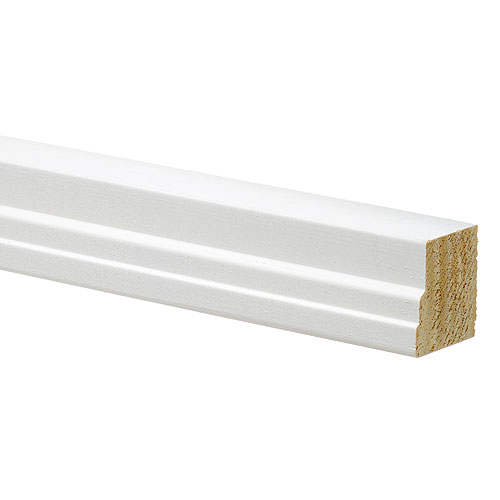 Metrie Brick Moulding - 168-in L x 1 15/16-in H - 1 3/16-in T - Finger-Jointed Pine - Primed - White
