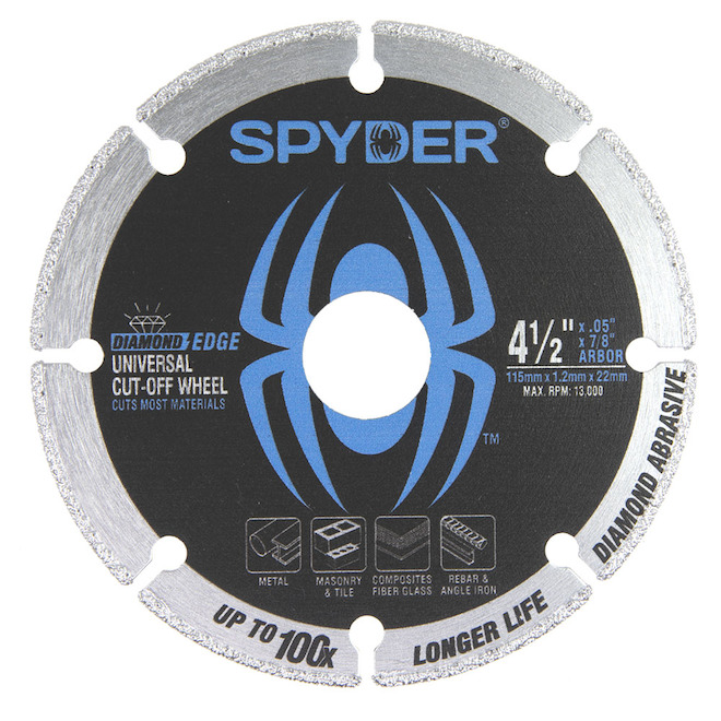 Spyder Diamond Edge Carbide Cut-Off Blade 4.5-in