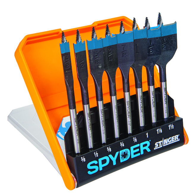 Spyder High-Speed Steel 8-Piece Spade Bit Set