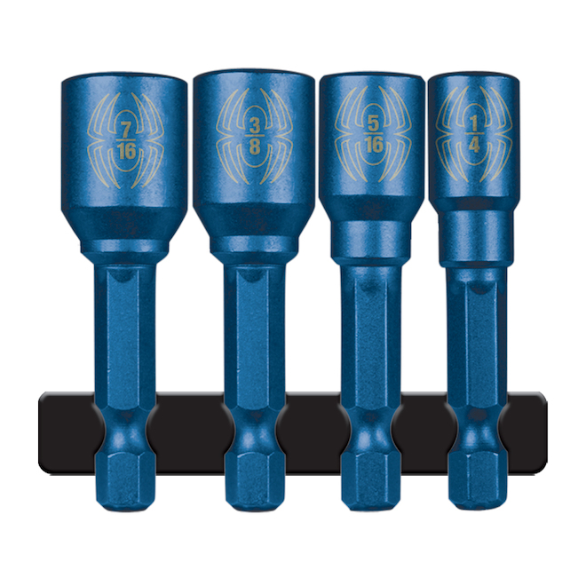 Spyder 4-Piece Impact Magnetic Nut Driver Set - 1/4-in