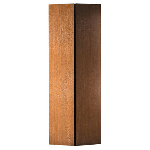 Metrie Bifold Lauan Door - Mahogany Wood Veneer Finish - Interior Door - 24-in W x 80-in H x 1 3/8-in T