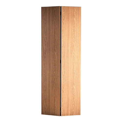 Metrie Bifold Door - Lauan - Oak Wood Finish - Flush - 36-in W x 80-in H x 1 3/8-in T