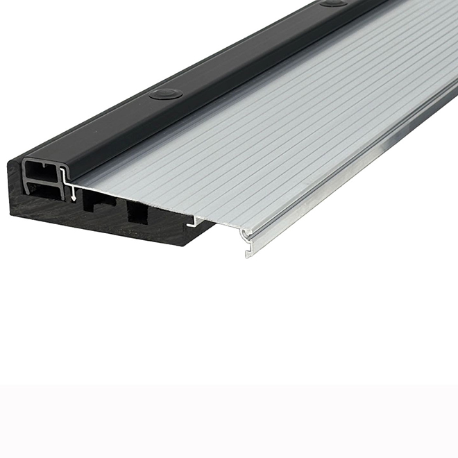 Gray Steel and Black Vinyl Masonite 36-in x 5 5/8-in Inswing Doorsill
