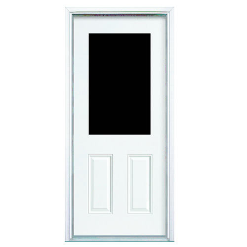 Masonite Pre-Hung Entry Door 2-Panel - Steel - White
