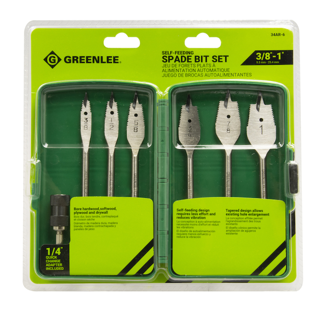 Greenlee GL Self-Feeding Spade Bit Set