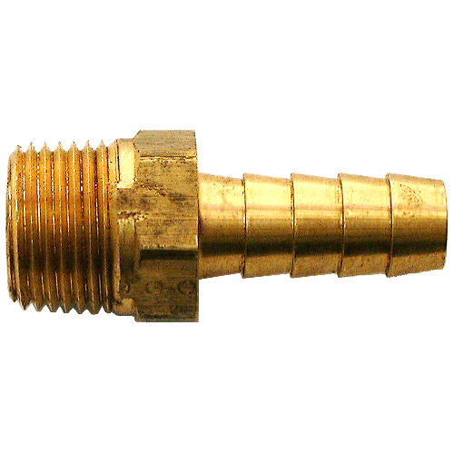 Master Plumber Hose Barb Fitting - Male Adapter - Brass - 1/4-in dia x 1/8-in dia