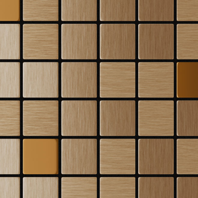 SpeedTiles Wall Tiles - Copernic Peel and Stick Metal for Backsplashes - 12.51 W x 12.51-in L x 5-mm D - 24 Pieces