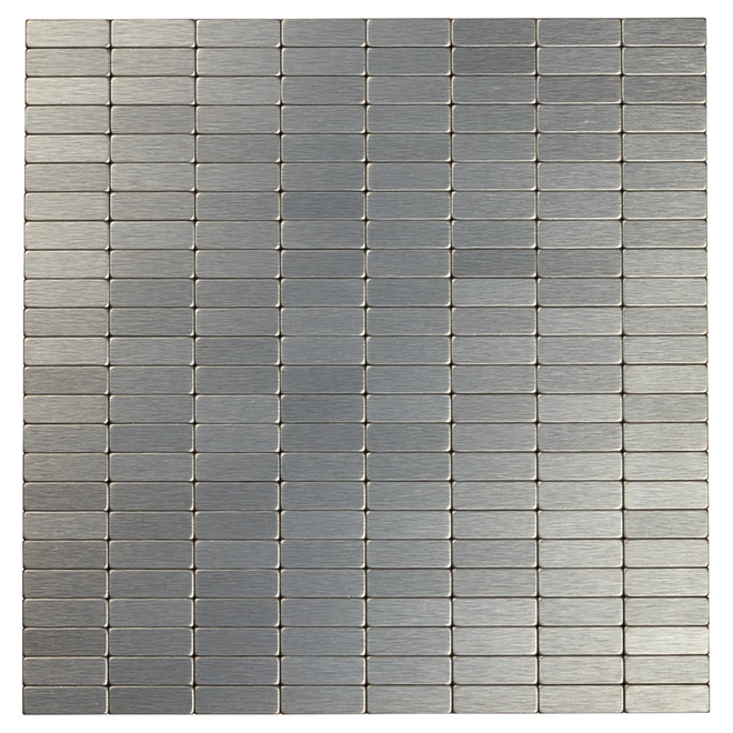 SpeedTiles Metal Tiles For Bathroom Walls - Urbain DG - Self-Adhesive Mosaic - 11.4-in W x 11.6-in L x 5-mm D