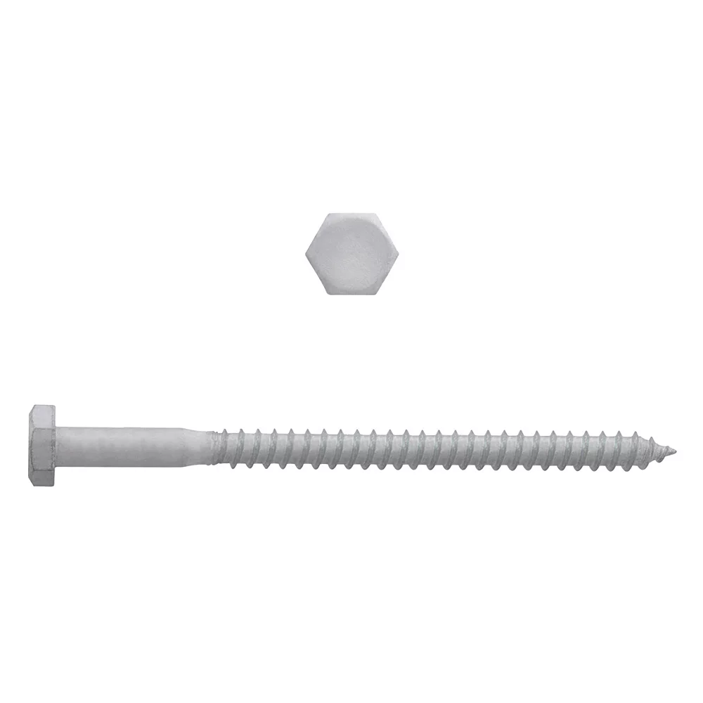 1/4" x 4" Hex Head Lag Bolt - Hot Dipped Galvanized