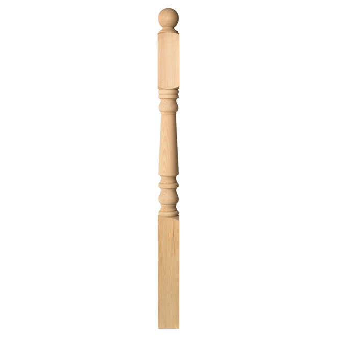 Colonial Elegance Pacific Newel Post - Hemlock - Natural Finish - 60-in H x 3 1/4-in W