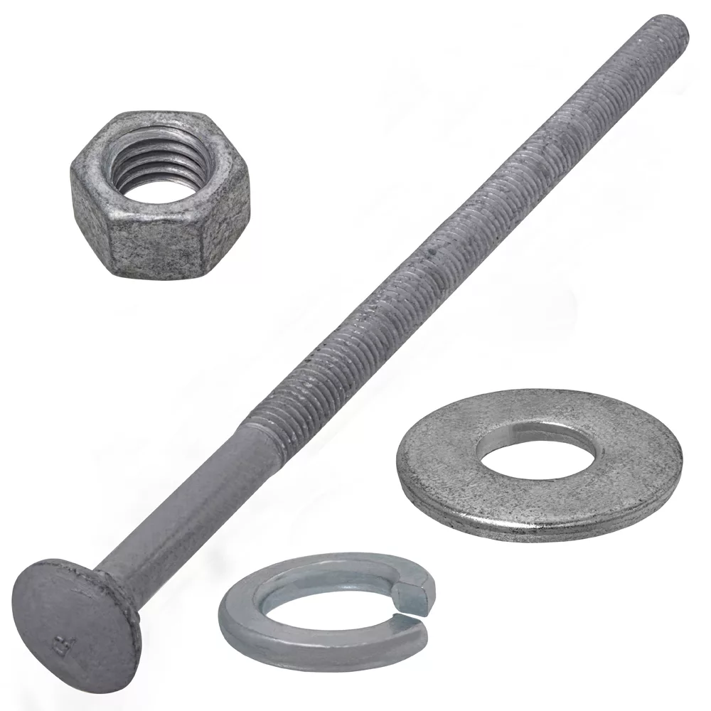3/8" x 8" Pro Pack Hot Dipped Galvanized Carriage bolt -5/Pack