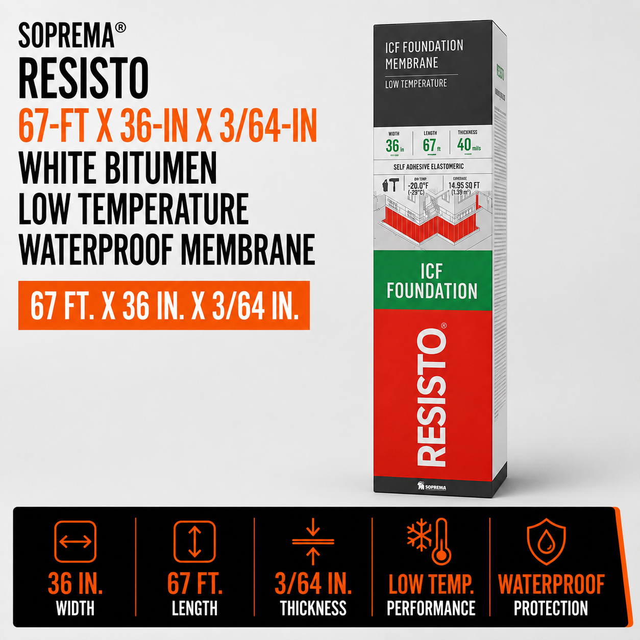Provides a protective layer beneath roofing materials to help resist moisture and improve overall roof performance. Its durable construction ensures reliable, long-lasting weather protection.