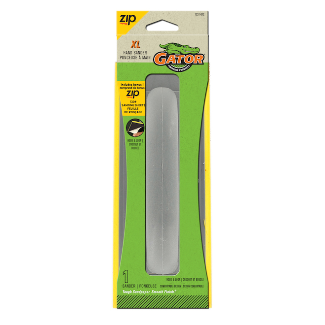 Gator ZipXL Hand Sander - Hook and Loop - 120-Grit - 11 1/4-in L x 3 1/2-in W