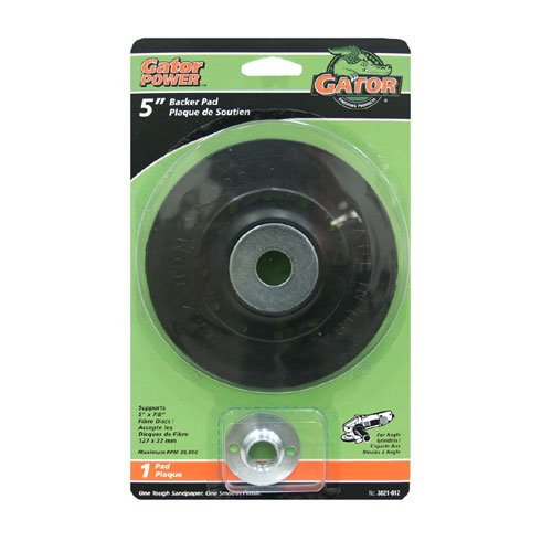 Gator Fibre Disc Turbo Backer Pad - Black - 1 Per Pack - 5-in Dia