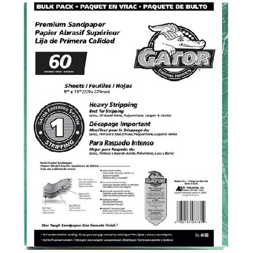 Coarse Premium Sandpaper 60 Grit - 120/Pack