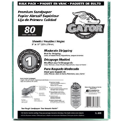 Coarse Premium Sandpaper 80 Grit - 120/Pack