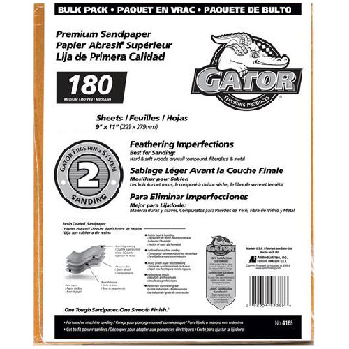 Medium Premium Sandpaper 180 Grit - 120/Pack
