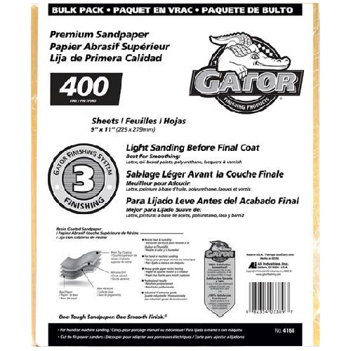 Fine Premium Sandpaper 400 Grit - 120/Pack