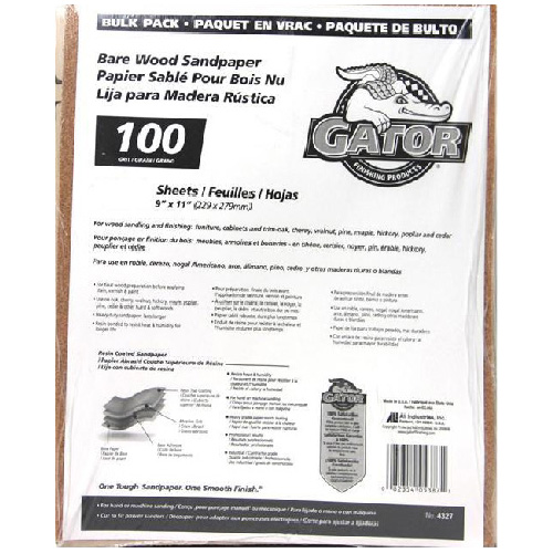 Bare Wood Medium Sandpaper 100 Grit - 120/Pack