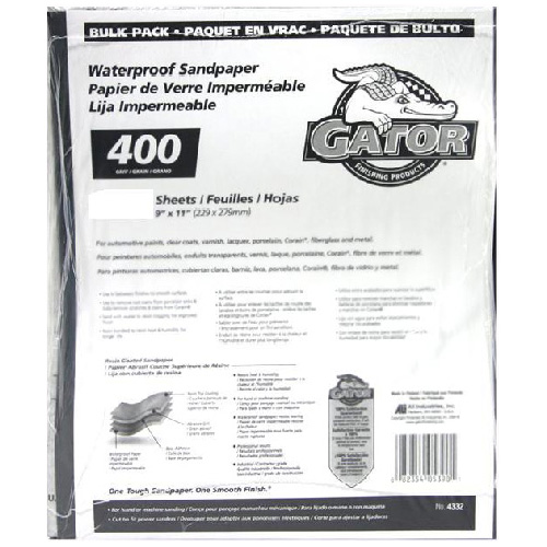 Very Fine Sandpaper 400 Grit - 120/Pack