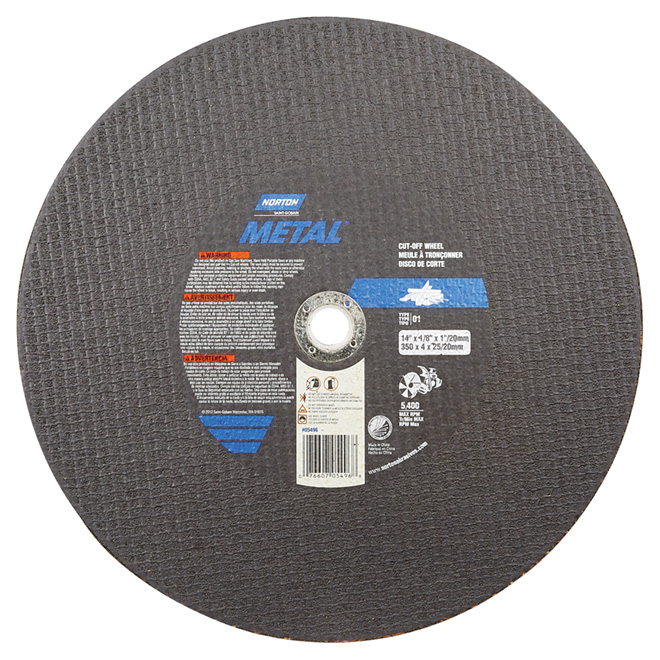 Norton Metal Cutting Blade - Black - Aluminum Oxide - 14-in dia