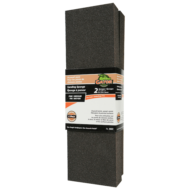 Rust-Oleum Gator 3-Inch x 10-Inch x 1-Inch Drywall Sanding Sponge Medium/Fine Combo Pack